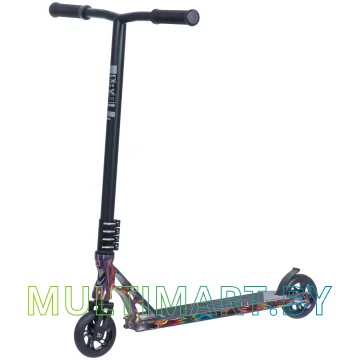 Самокат Novatrack Pixel Pro BL Graffiti 110A.PIXEL.MC20 (черный/разноцветный, 2020)